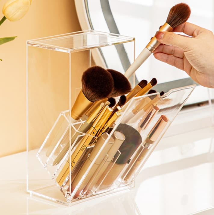メイクボックス メイクブラシ専用 クリア収納スタンド