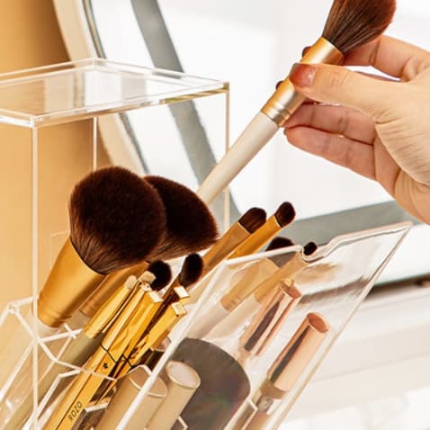 メイクボックス メイクブラシ専用 クリア収納スタンド
