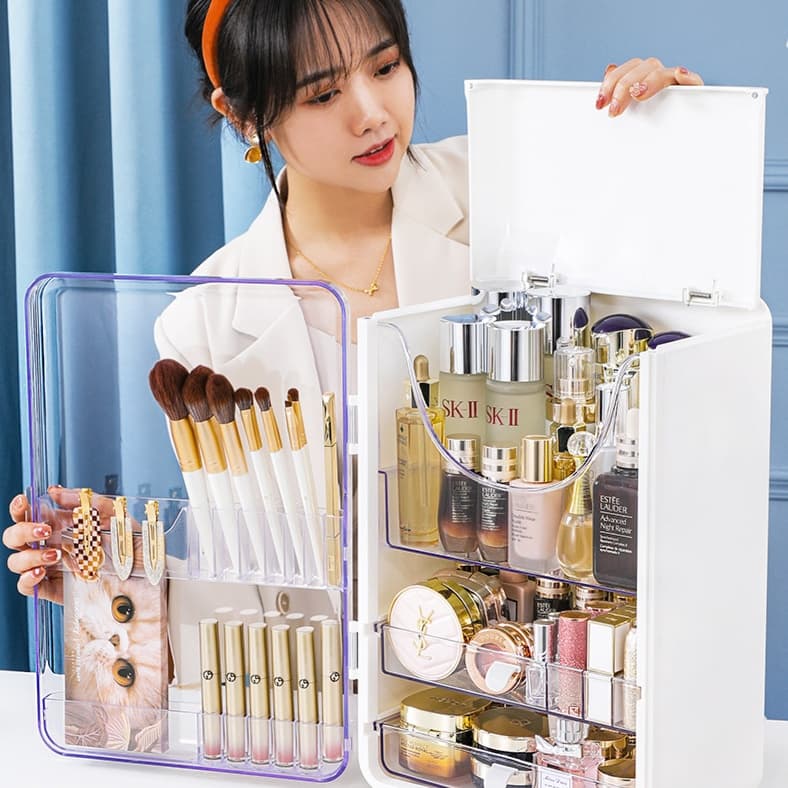 魅せる収納メイクボックス 化粧品スッキリ整理
