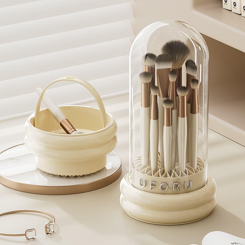 メイクボックス メイクブラシ専用収納ドーム型ケース