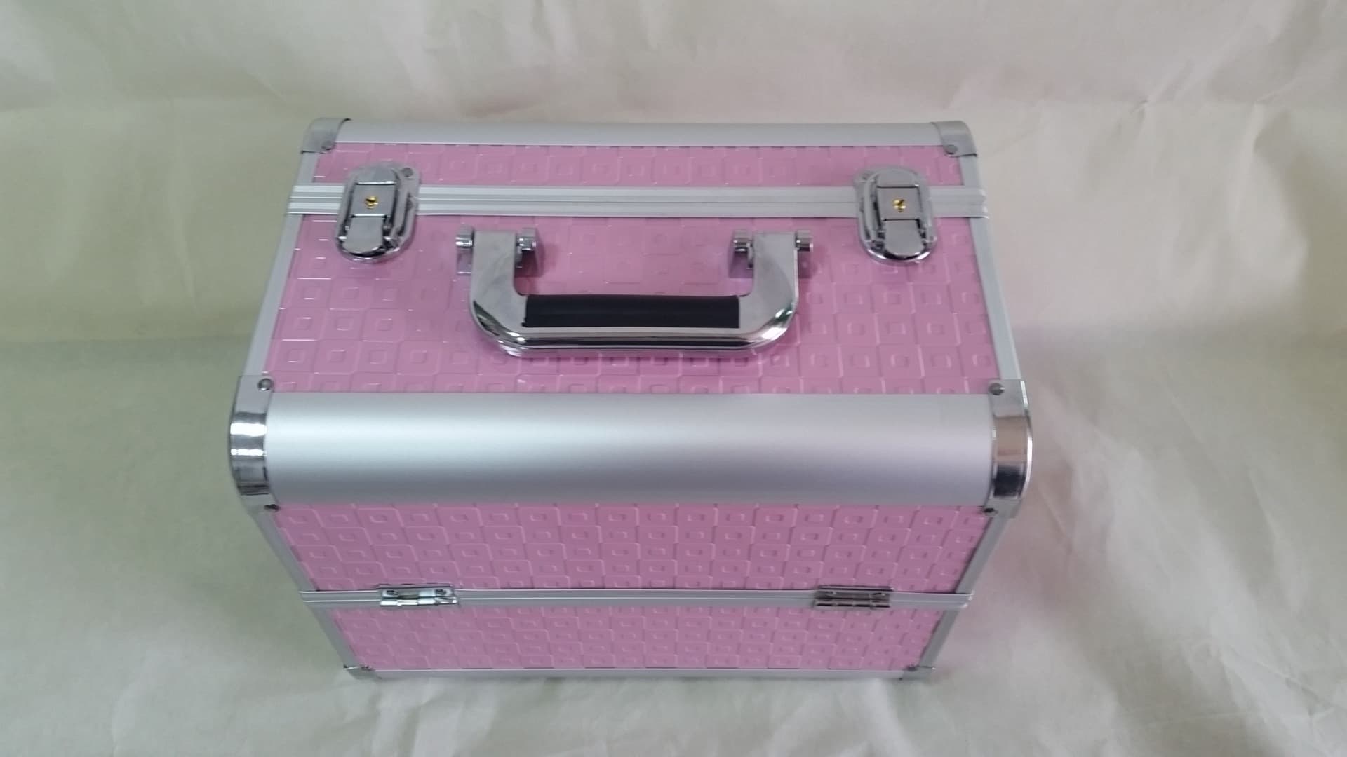 メイクボックス 花柄デザイン アルミ製 メイク収納ケース