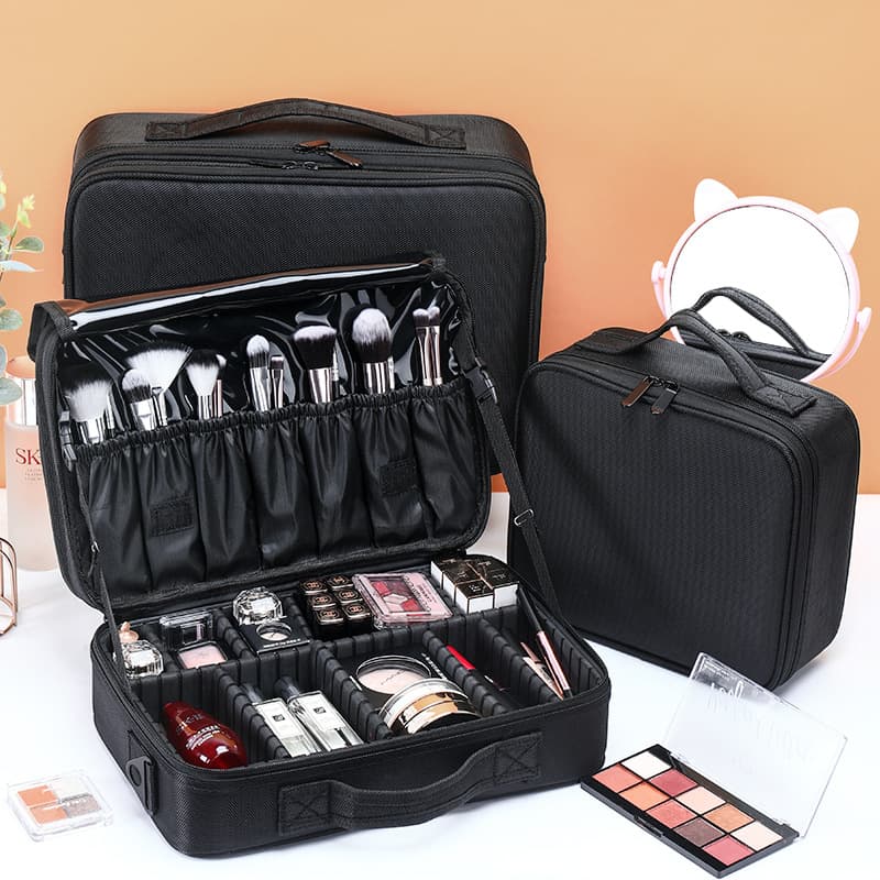 プロ仕様 多機能メイクボックス 仕切り収納付き