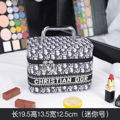 メイクボックス モダン二段仕切り付き化粧品収納ケース