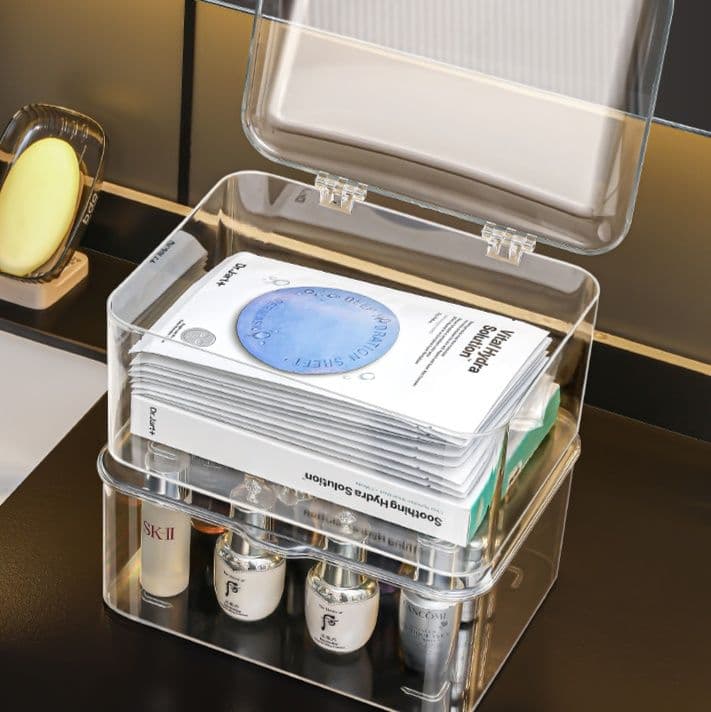 メイクボックス クリスタル収納ケース 化粧品整理箱