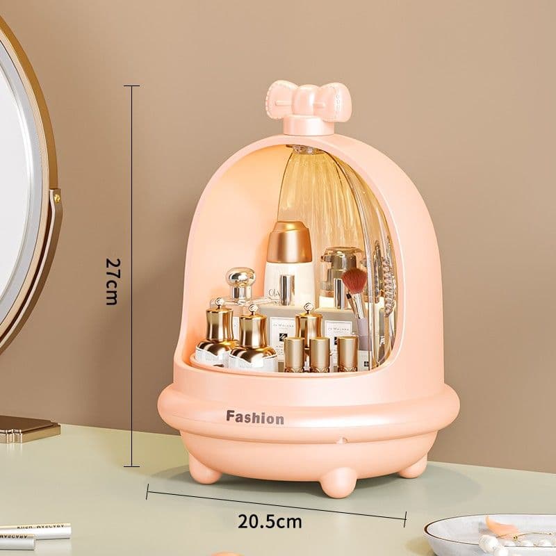 メイクボックス 透明 360°回転式 コスメ 収納