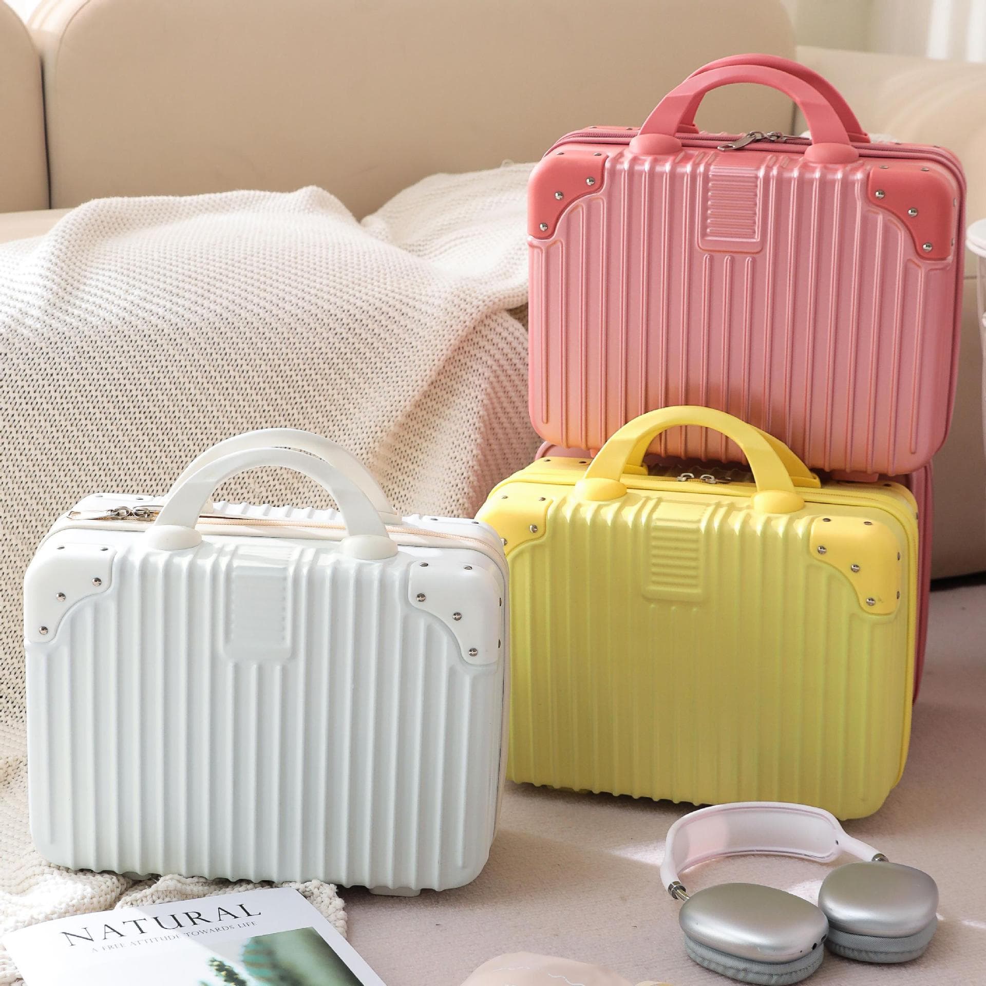 メイクボックス トランク風メイク収納ケース