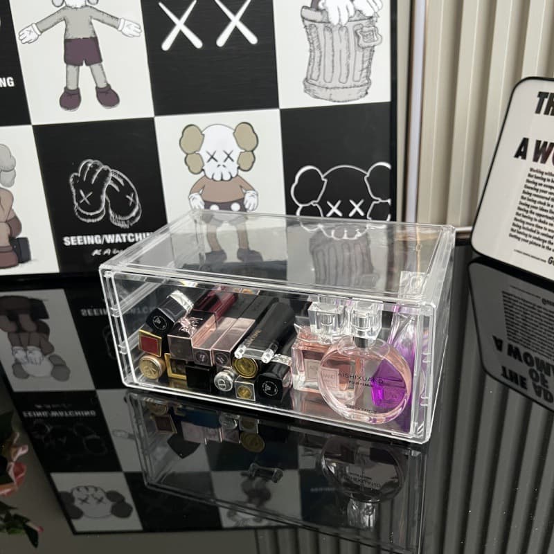 アクリル製 二段引き出し メイクボックス