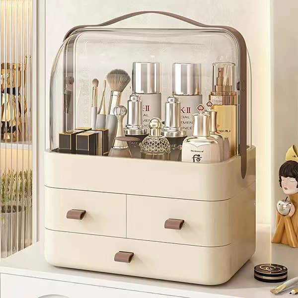 メイクボックス 防塵引き出し付き化粧品収納ケース
